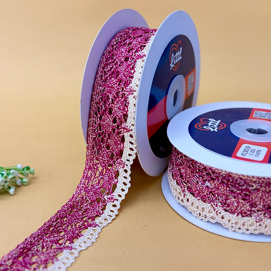 Crochia Lace in multiple colors Fushia Lace from Littl
