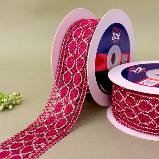Crochia Lace in multiple colors Fushia Lace from Littl