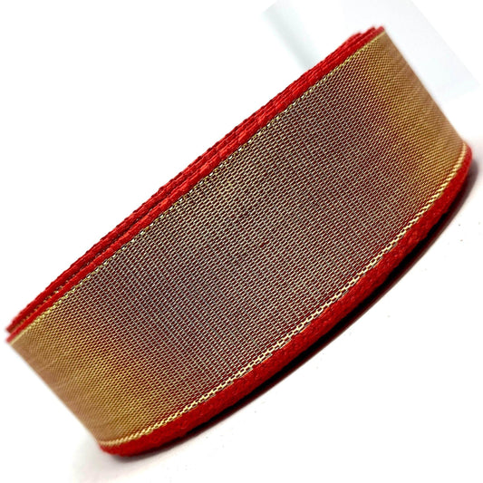 1 inch color net metallic ribbon Orange ribbon from Littl Ribbons