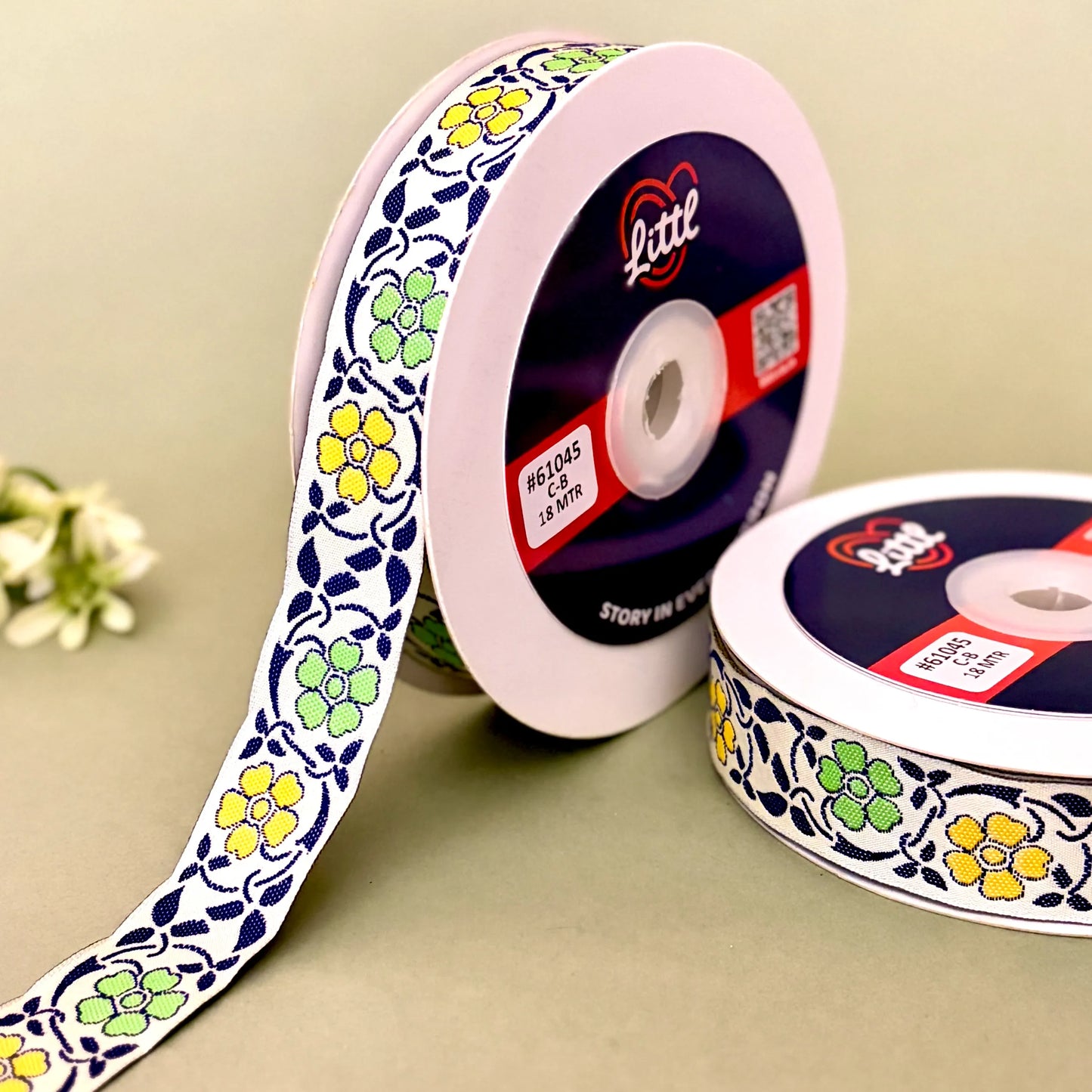 ribbon-gift ribbon 1 inch satin weave multiple colors hampers garments 61045-littl