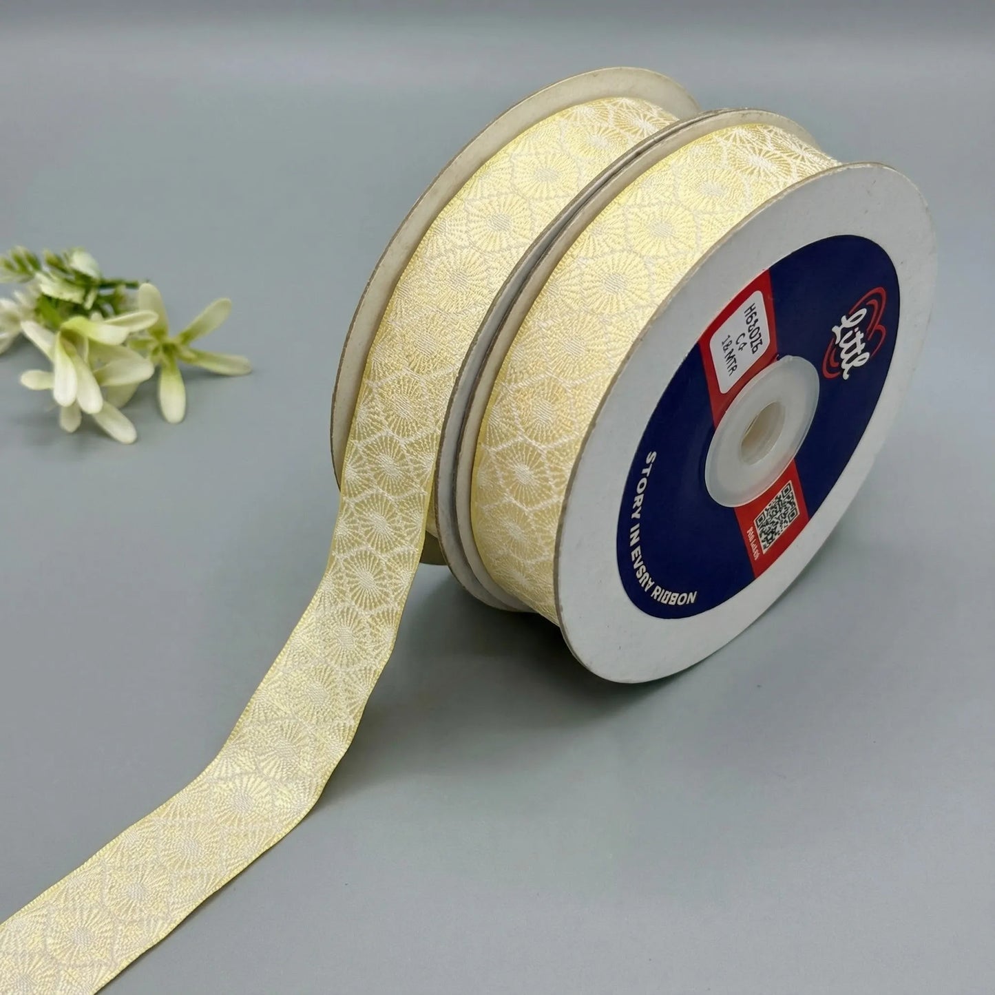 ribbon-lace border 1 inch satin weave multiple colors suits garments 61026-littl