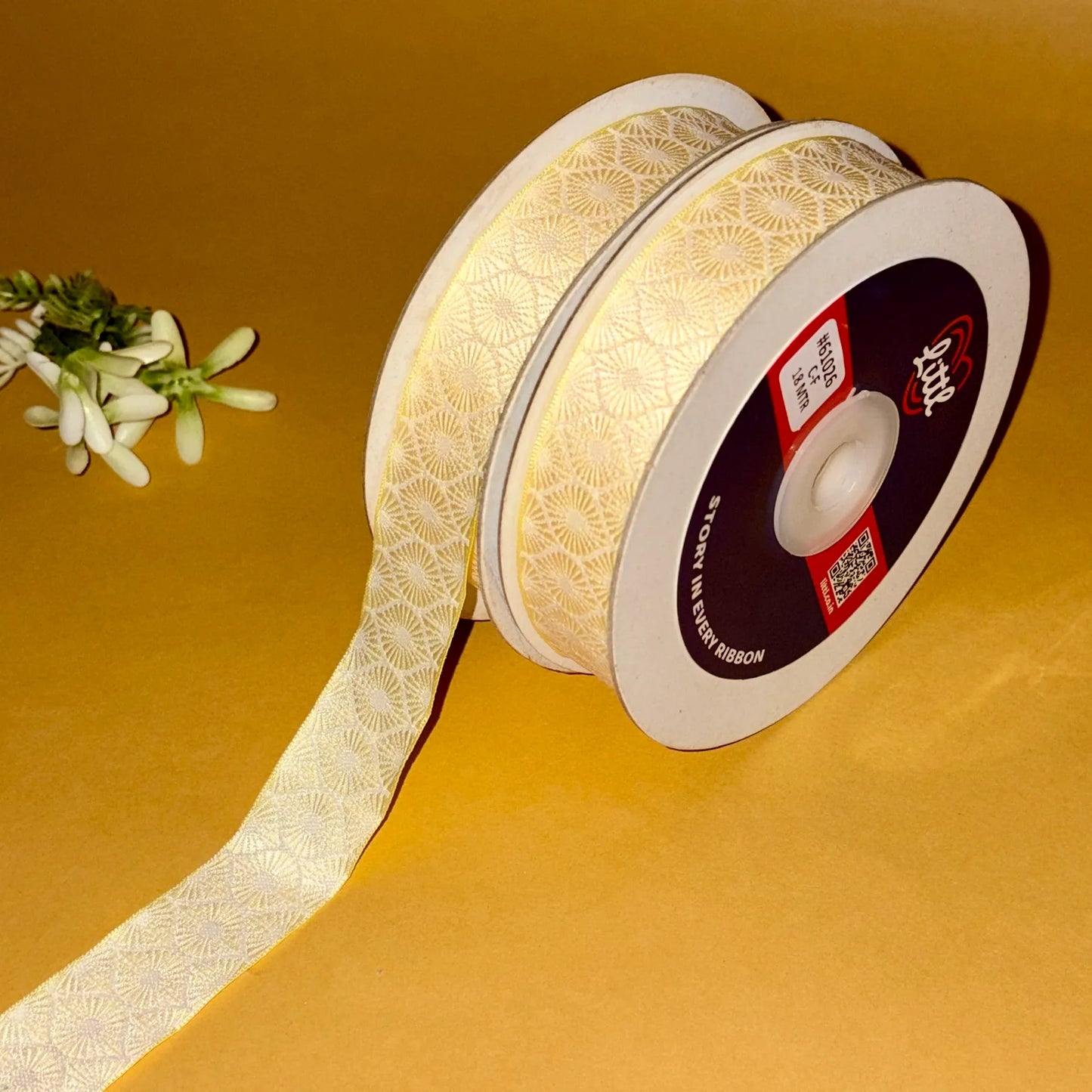 ribbon-lace border 1 inch satin weave multiple colors suits garments 61026-littl