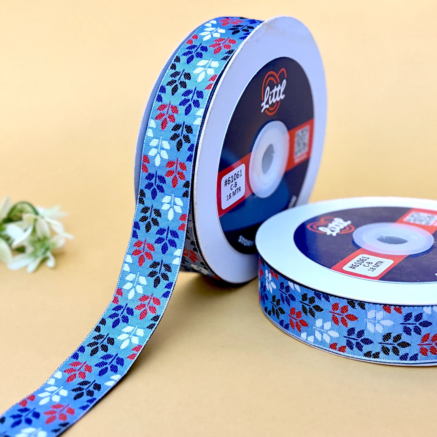 ribbon-gift ribbon 1 inch satin weave multiple colors hampers garments 61061-littl