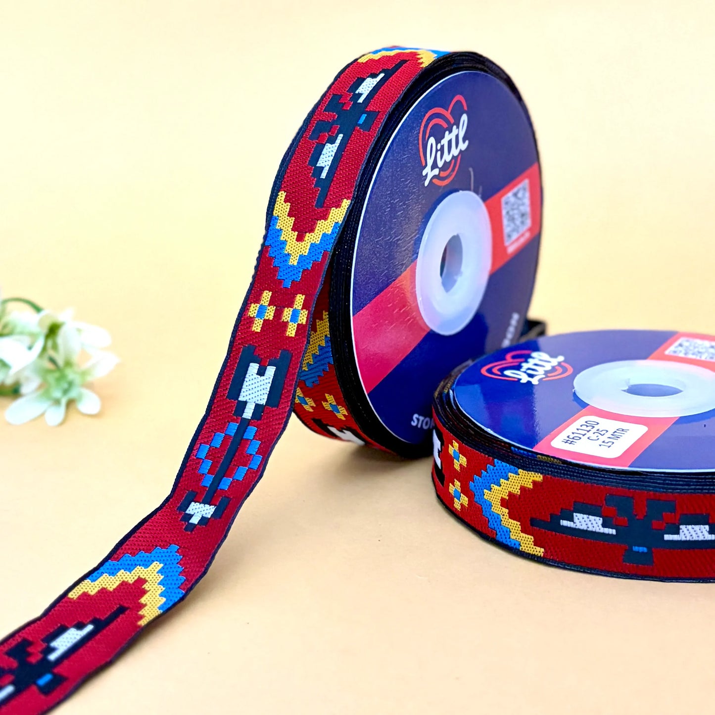 ribbon-saree lace border 18mtr 20mm satin weave quality ribbon garment 61130-littl