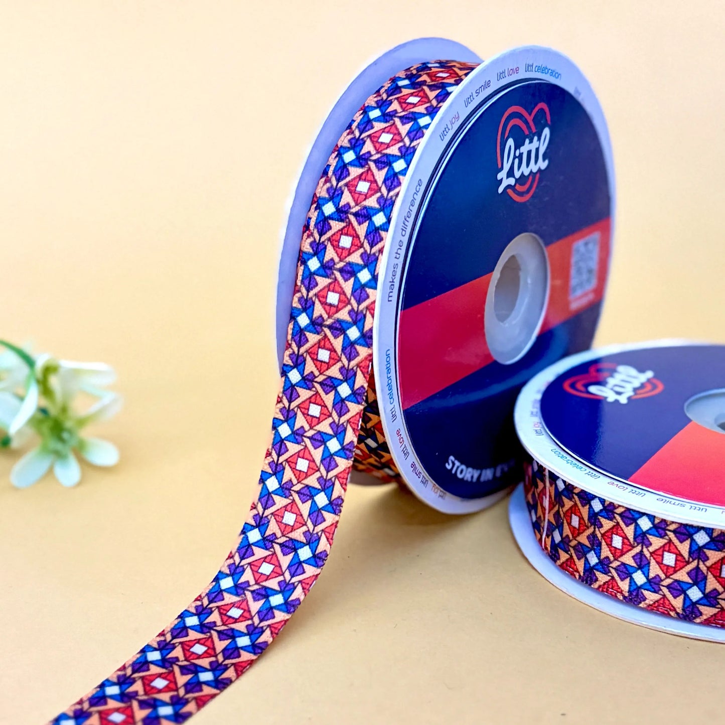 -premium satin ribbon 20mm 23m single face fashion garment k140-littl