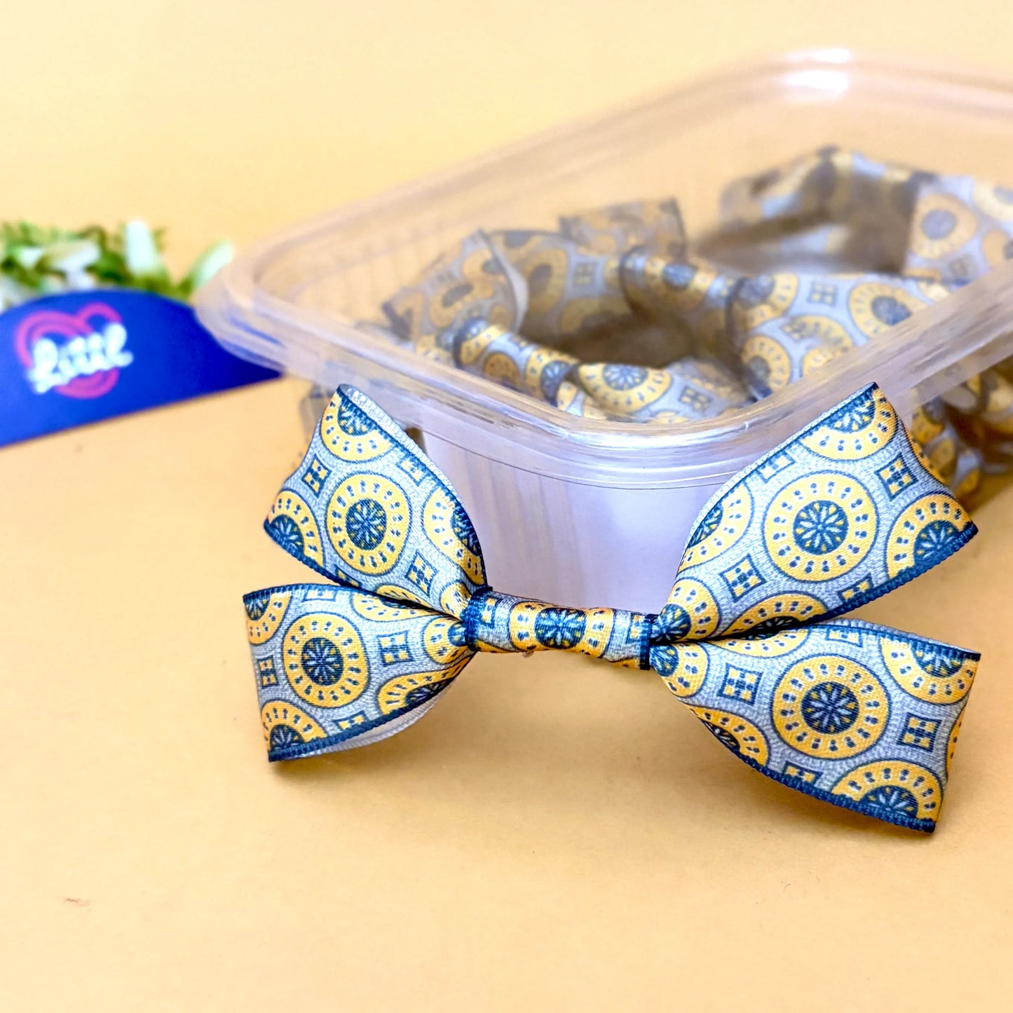 ribbon bow-ribbon bow 10 pcs pack readymade yellow black satin craft-littl