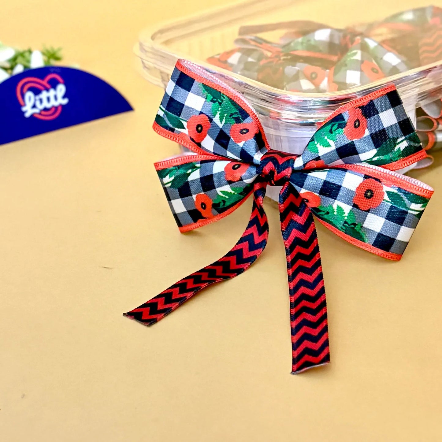 ribbon bow-ribbon bow 10 pcs pack tail readymade red black satin trousseau-littl