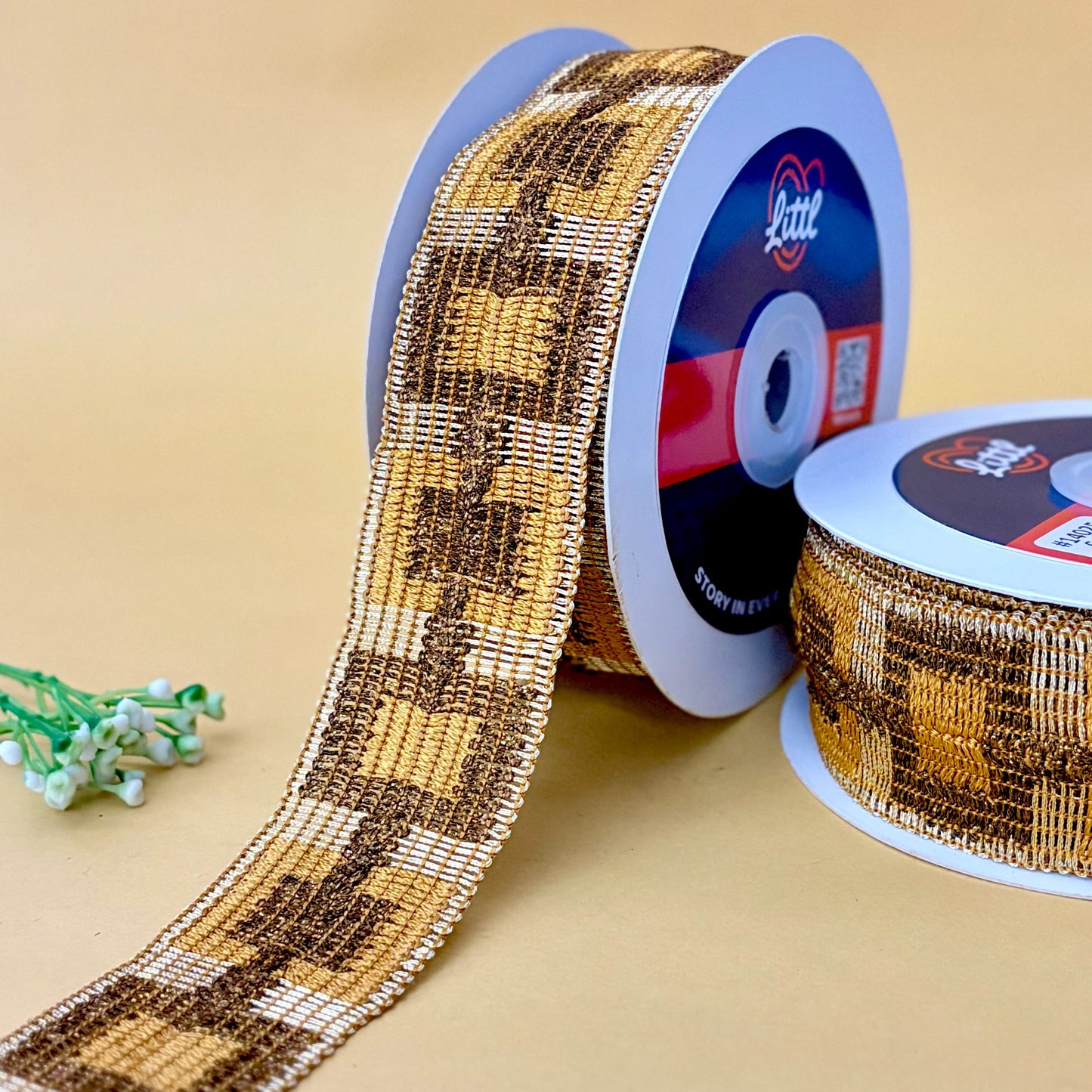 lace-mustard-color crochet lace-14025-littl