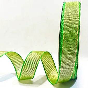 15mm color net metallic ribbon-36 meters - 8230 Green ribbon from Littl Ribbons