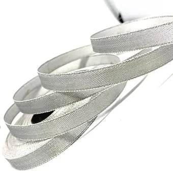1/4 inch Satin metallic ribbon -54 meters-8237 Silver ribbon from Littl Ribbons