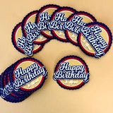 Birthday Medal Patch – Woven Iron-on Patches, Pack of 10