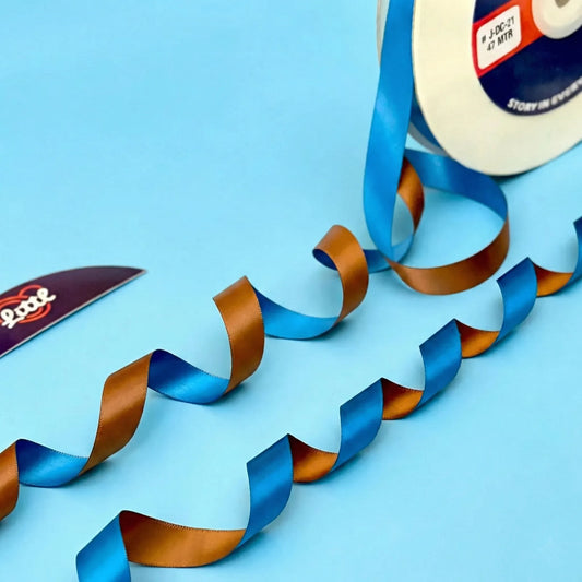 Ribbon 1/2 Inch 47m Brown Phroja Two Color Giftwrap   Littl