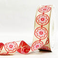 Mandala Circle Woven Gift Ribbon 25mm - Blue by Littl India