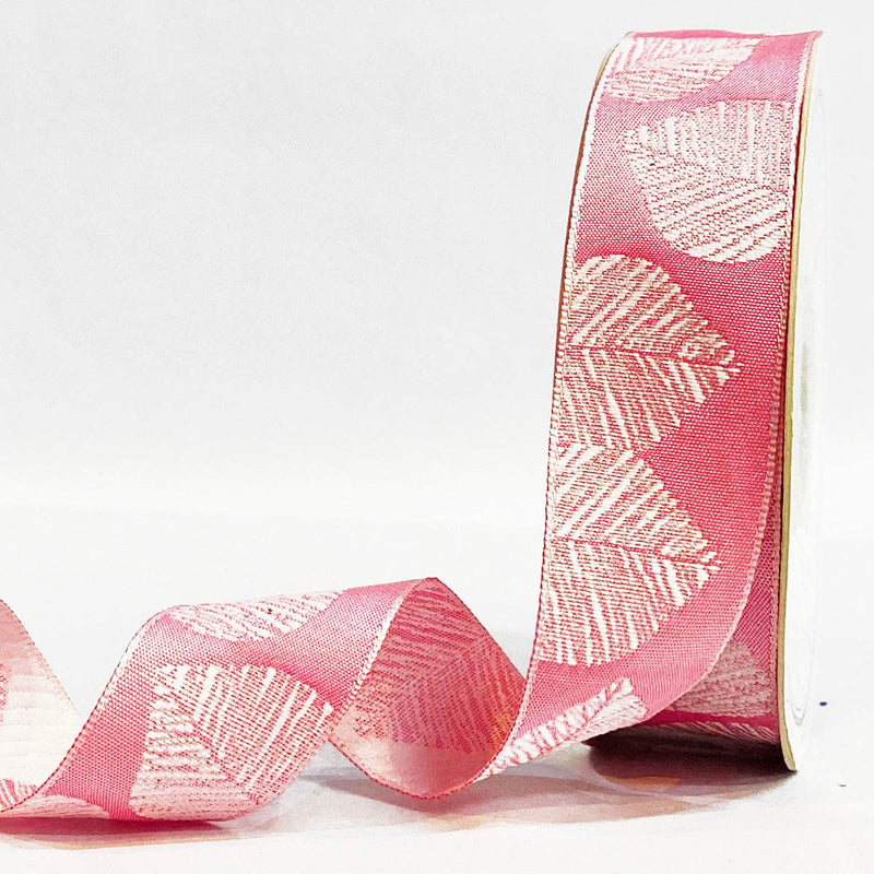 Leheriya Stripe Woven Gift Ribbon 25mm - Peach by Littl India