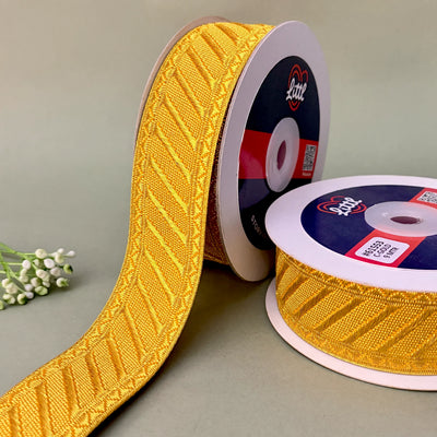 German Metallic Jacquard Ribbon – Premium Heavy Military-Style Braid | 1.5″ Wide | 18m Pack | 61553   Littl