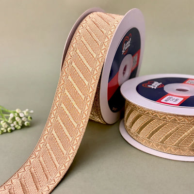 German Metallic Jacquard Ribbon – Premium Heavy Military-Style Braid | 1.5″ Wide | 18m Pack | 61553   Littl
