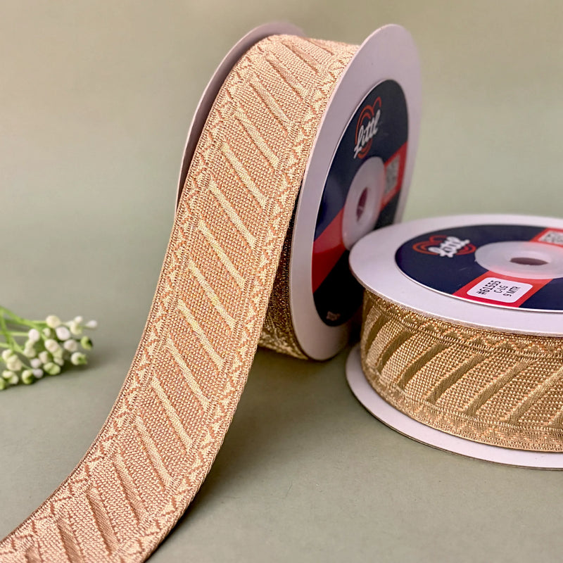 German Metallic Jacquard Ribbon – Premium Heavy Military-Style Braid | 1.5″ Wide | 18m Pack | 61553   Littl