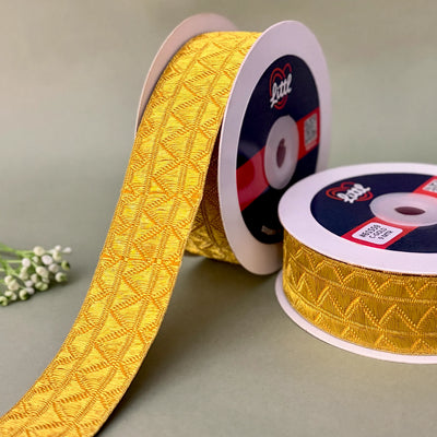 German Metallic Jacquard Ribbon – Premium Heavy Military-Style Braid | 1.5″ Wide | 18m Pack | 61559   Littl