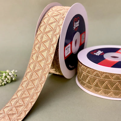 German Metallic Jacquard Ribbon – Premium Heavy Military-Style Braid | 1.5″ Wide | 18m Pack | 61559   Littl