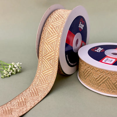 German Metallic Jacquard Ribbon – Premium Heavy Military-Style Braid | 1.5″ Wide | 18m Pack | 61565   Littl