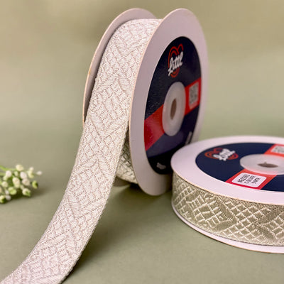 German Metallic Jacquard Ribbon – Premium Heavy Military-Style Braid | 1″ Wide | 18m Pack | 61592   Littl