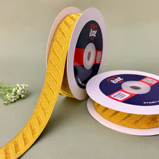 German Metallic Jacquard Ribbon – Premium Heavy Military-Style Braid | 1″ Wide | 18m Pack | 61595   Littl