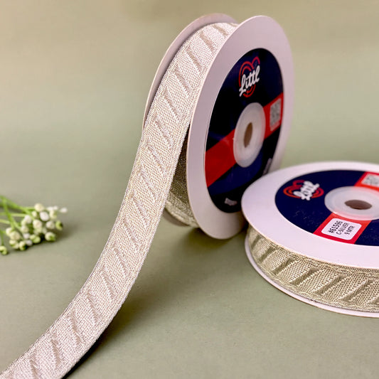 German Metallic Jacquard Ribbon – Premium Heavy Military-Style Braid | 1″ Wide | 18m Pack | 61595   Littl