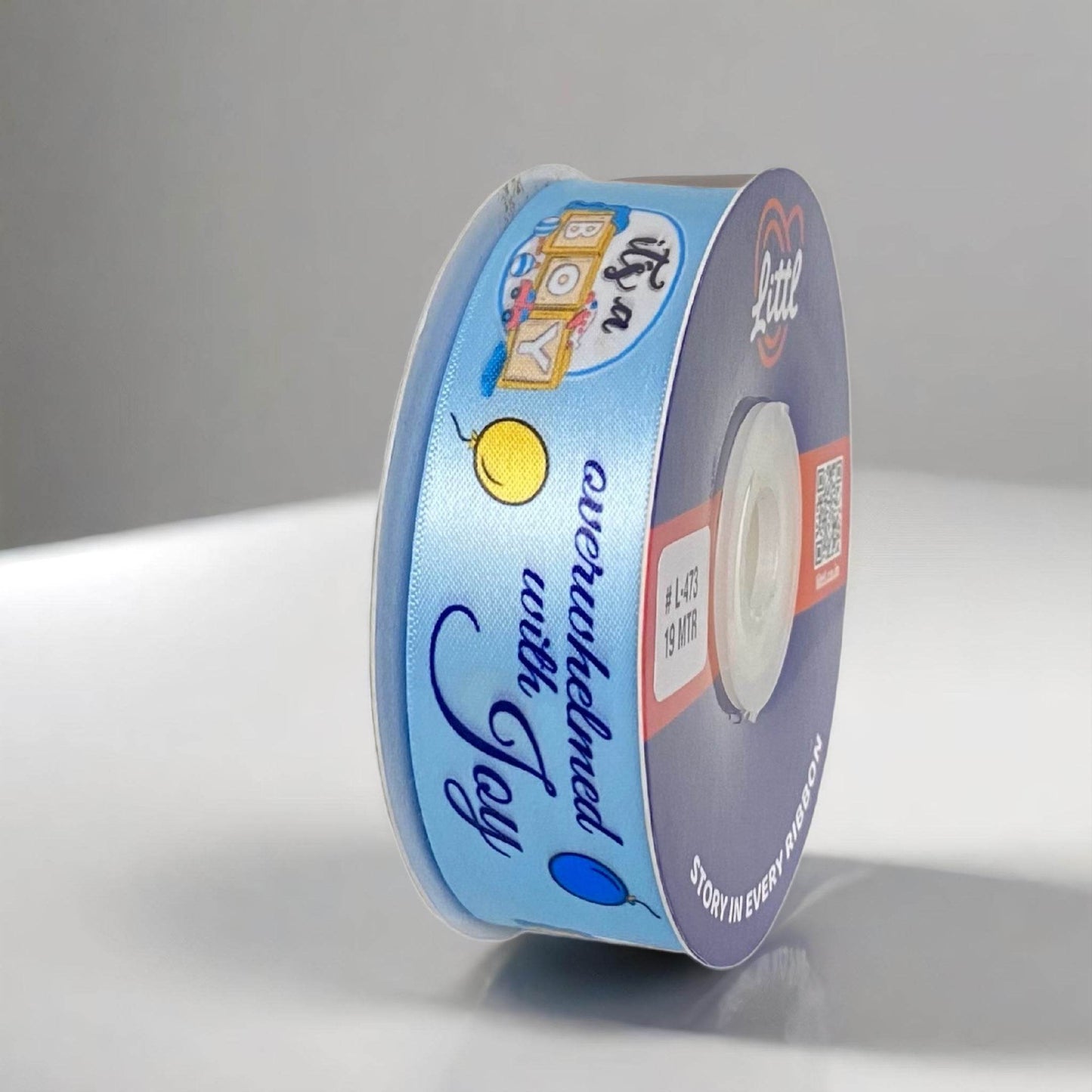 printed ribbons for baby shower - littl