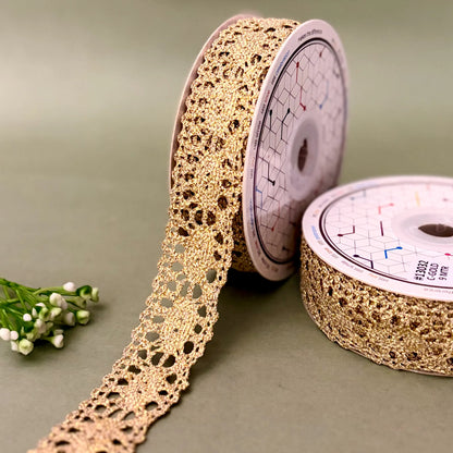 Lace-Yellow-Metallic Lace-13032-Littl