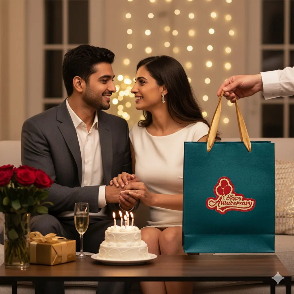 --woven "happy anniversary" iron-on patch for gifting-littl