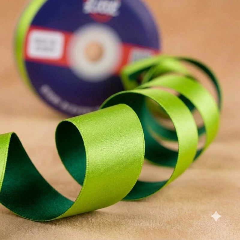 THE TROPICAL FERN - Forest Green & Lime Dual Tone Ribbon 20mm   Littl