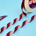 The Rajputana Rose – Maroon & Rose Pink Dual Tone Satin Ribbon, 20 mm   Littl