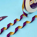The Mysore Silk – Purple & Mustard Gold Dual Tone Satin Ribbon, 20 mm   Littl