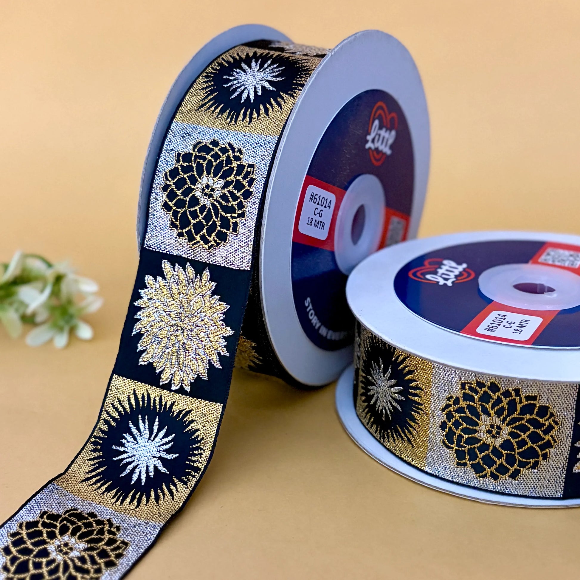 Ribbon-Lace Border 1 Inch Satin Weave Multiple Colors Suits Garments 61014-Littl