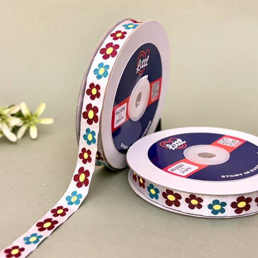 Ribbon-Lace Border 1 Inch Satin Weave Multiple Colors Suits Garments 61024-Littl