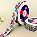 Surajmukhi Folk Woven Gift Ribbon 25mm - Purple by Littl India
