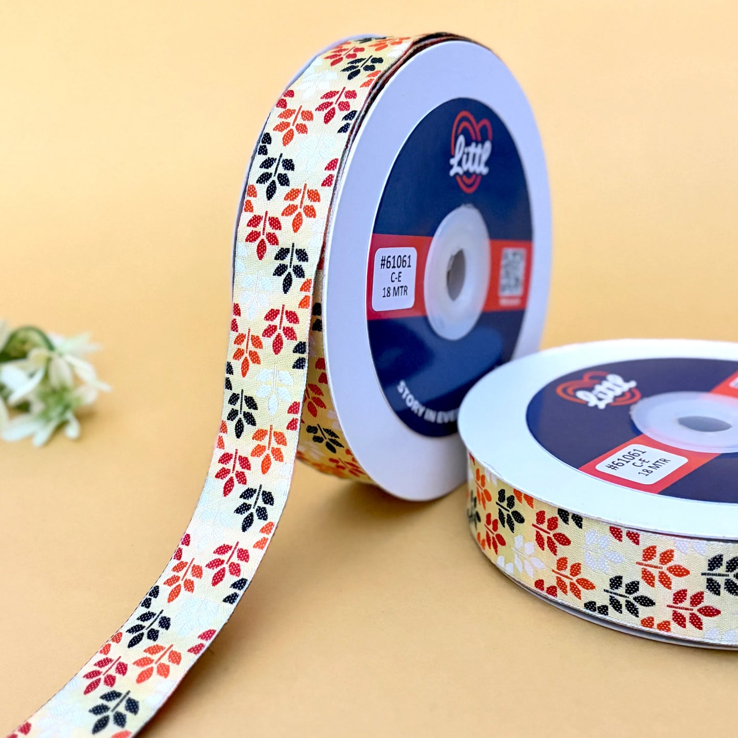 ribbon-gift ribbon 1 inch satin weave multiple colors hampers garments 61061-littl