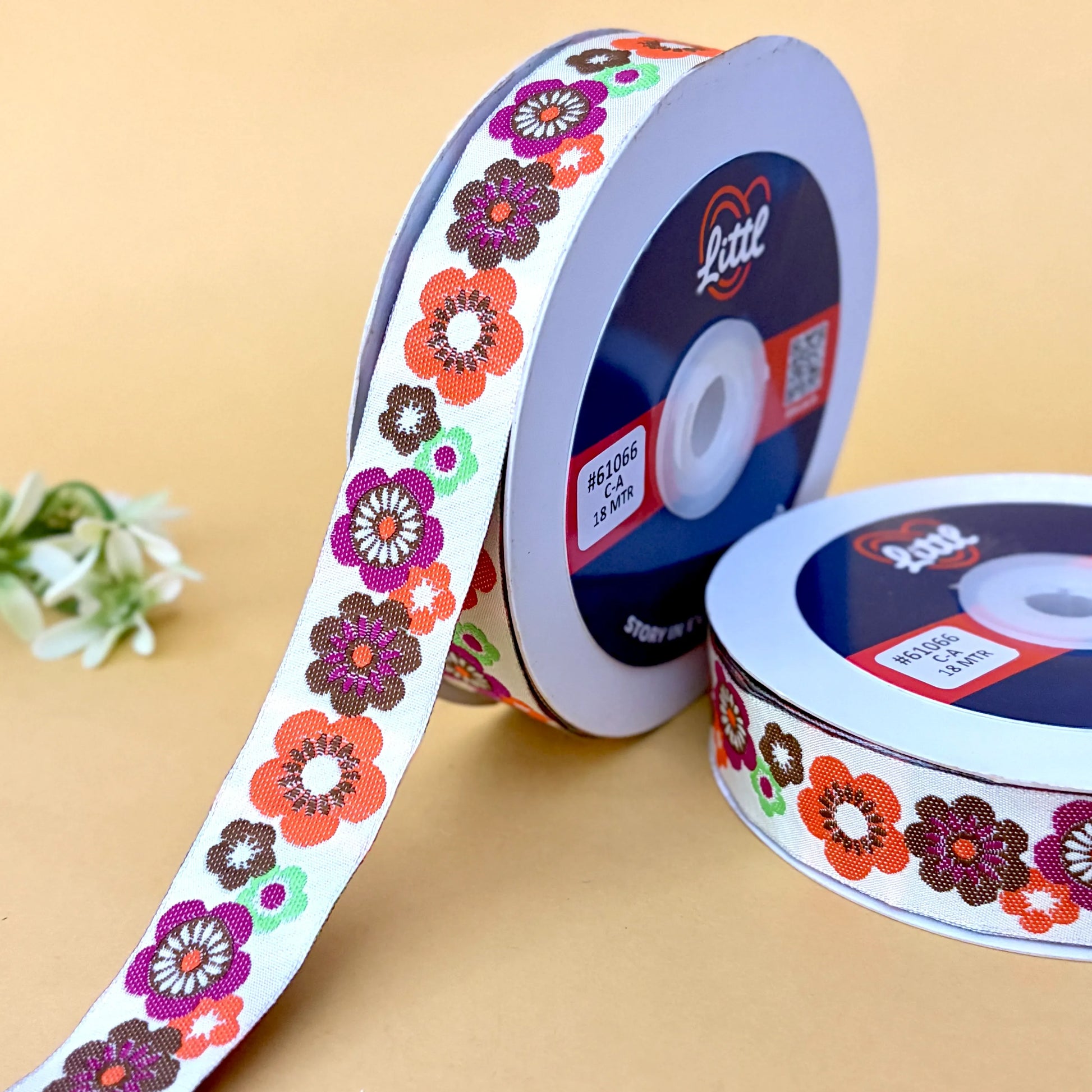 Ribbon-Lace Border 1 Inch Satin Weave Multiple Colors Suits Garments 61066-Littl