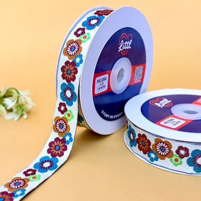 Ribbon-Lace Border 1 Inch Satin Weave Multiple Colors Suits Garments 61066-Littl