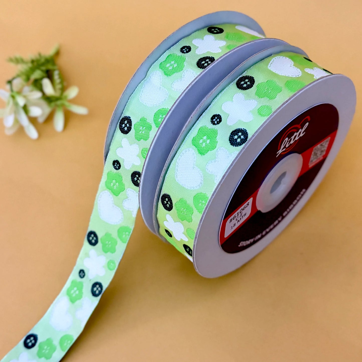 ribbon-lace border 1 inch satin weave multiple colors suits garments 61068-littl