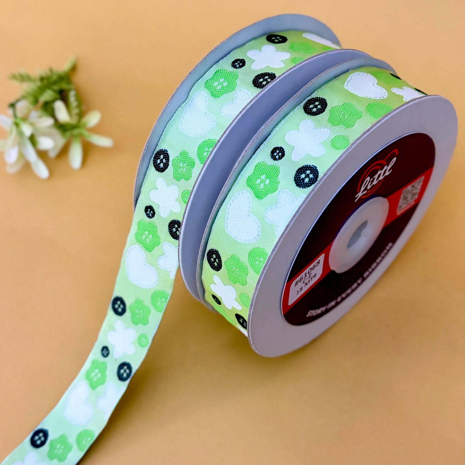 Ribbon-Lace Border 1 Inch Satin Weave Multiple Colors Suits Garments 61068-Littl