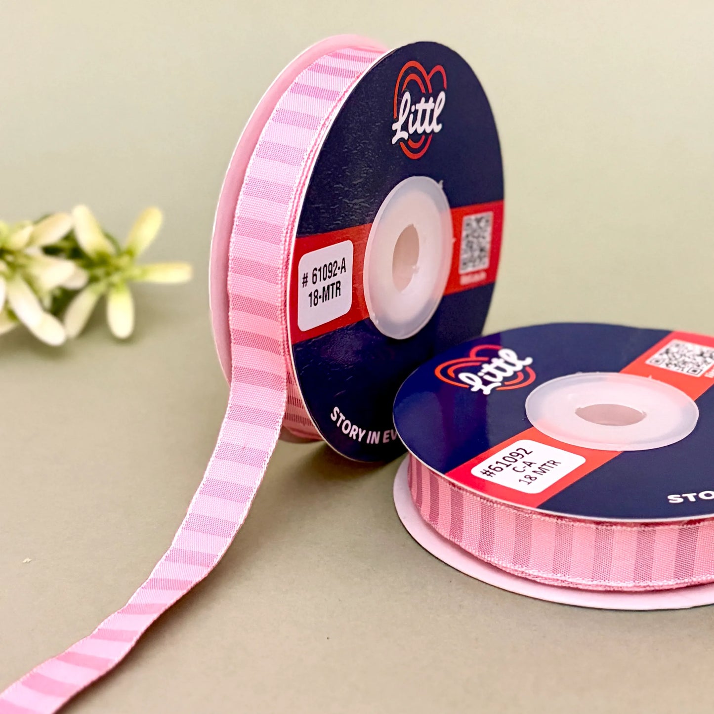 ribbon-gift ribbon 15mm satin weave multiple colors hampers garments 61092-littl