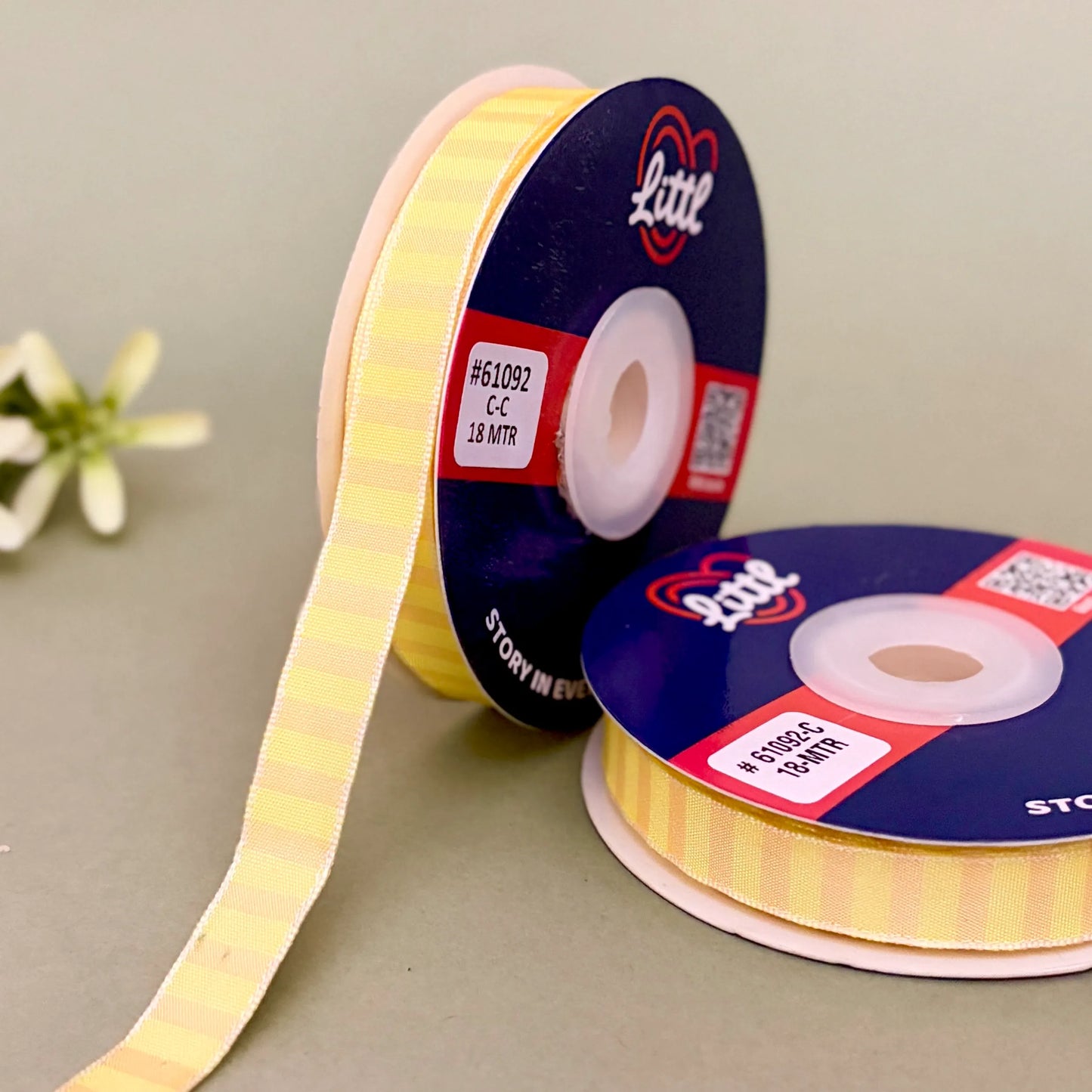 ribbon-gift ribbon 15mm satin weave multiple colors hampers garments 61092-littl