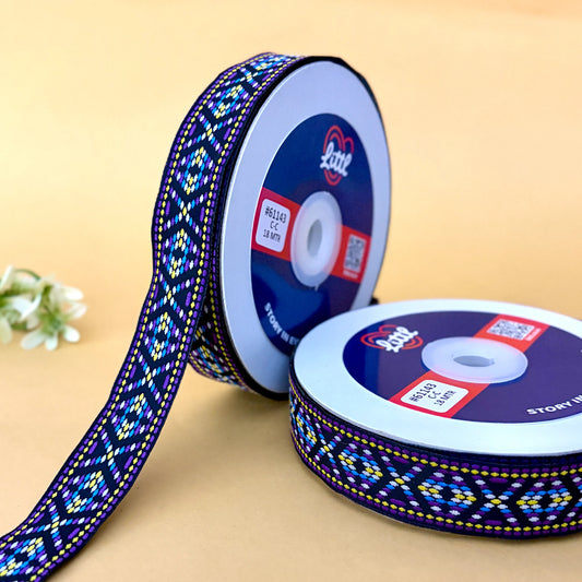 Ribbon-Saree Lace Border 1 Inch 18m Satin Weave - Littl-Littl