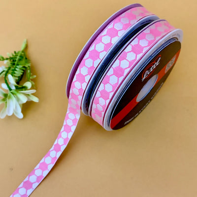 Phool Dot Woven Ribbon 15mm - Gold by Littl India