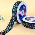 Navratna Garden Saree Lace Border 25mm - Royal Blue by Littl India