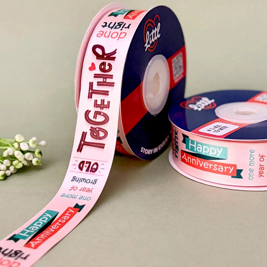 ribbon-Pastel Red-Anniversary Ribbon (L400 TO L410)-Littl Ribbons