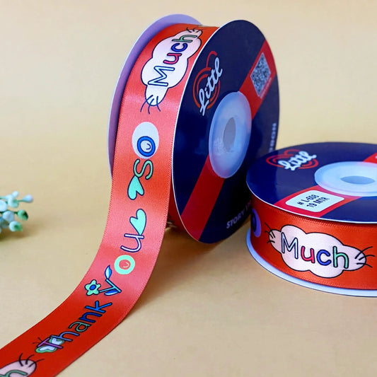 ribbon-Rust-Thank you Ribbon (L599 to L610)-Littl Ribbons