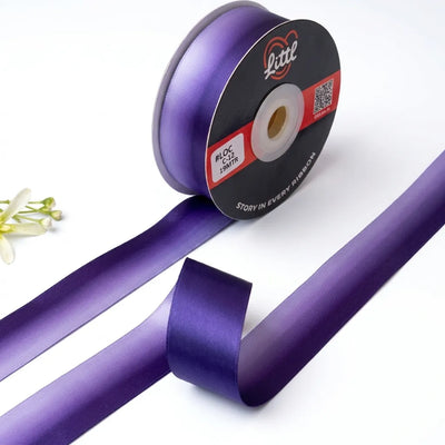 The Midnight Haze — Ombré Satin Ribbon | Indigo to Periwinkle | 25mm | 19m | LOC12   Littl