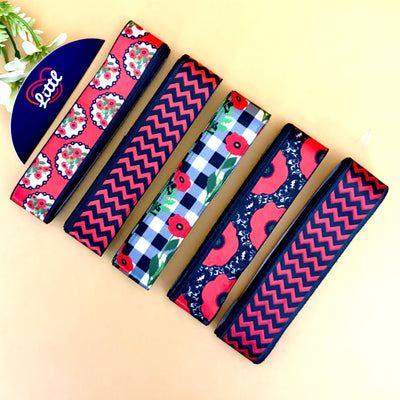 Printed Satin Ribbon Combo Set – Assorted Designs | 5 Pcs × 5 Metres (25m Total) | Bulk Gift Wrapping Ribbons- LRP-16   Littl